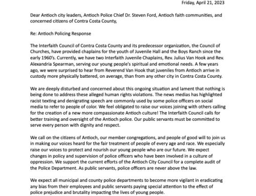 ICCCC shares open letter about the Antioch Police situation