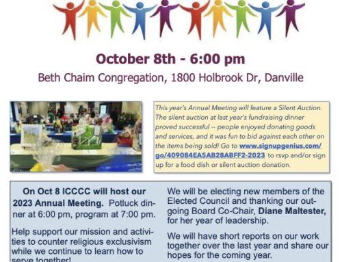 2023 Annual Meeting on  Sunday, October 8th at 6:00 pm